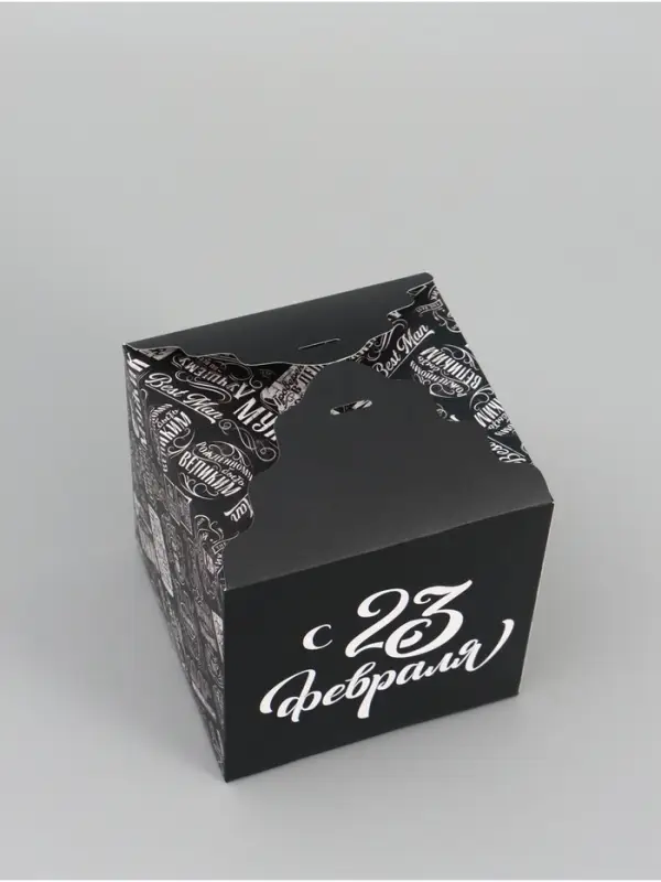 Коробка подарочная складная &laquo;С 23 Февраля&raquo;, 12&times;12&times;12 см