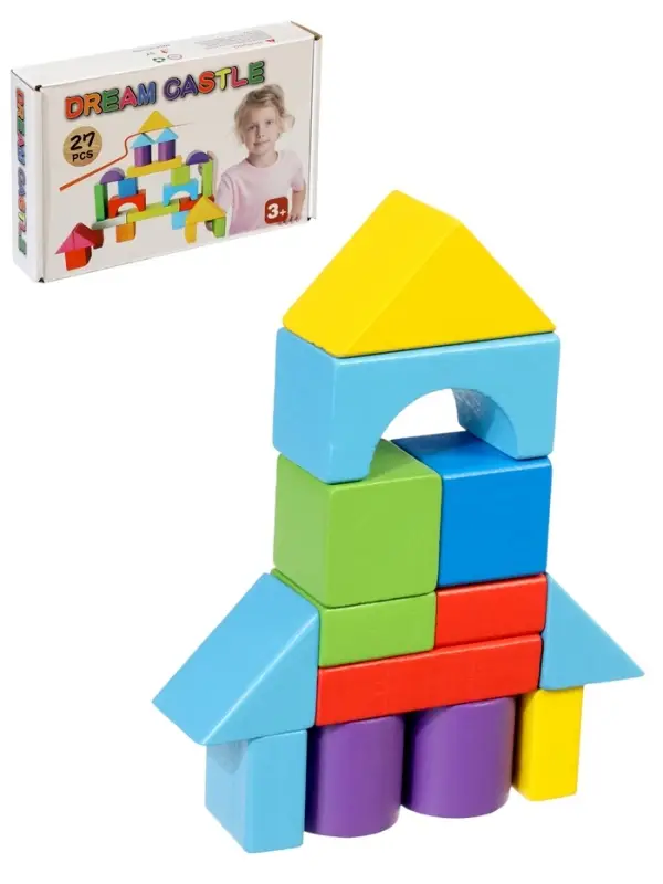 Кубики детские деревянные 27 деталей Кубики детские деревянные 27 деталей