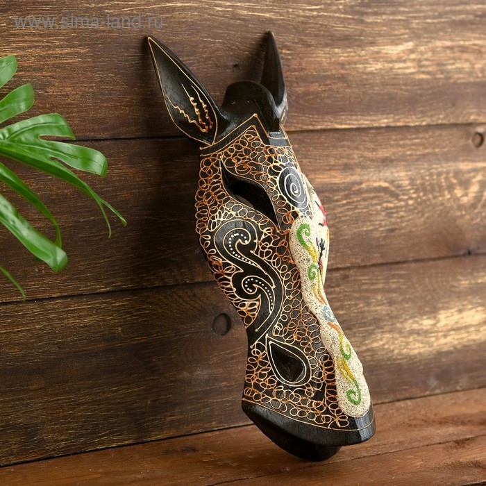 Маска дерево Маска дерево "Зебра" 30х11х4,5 см