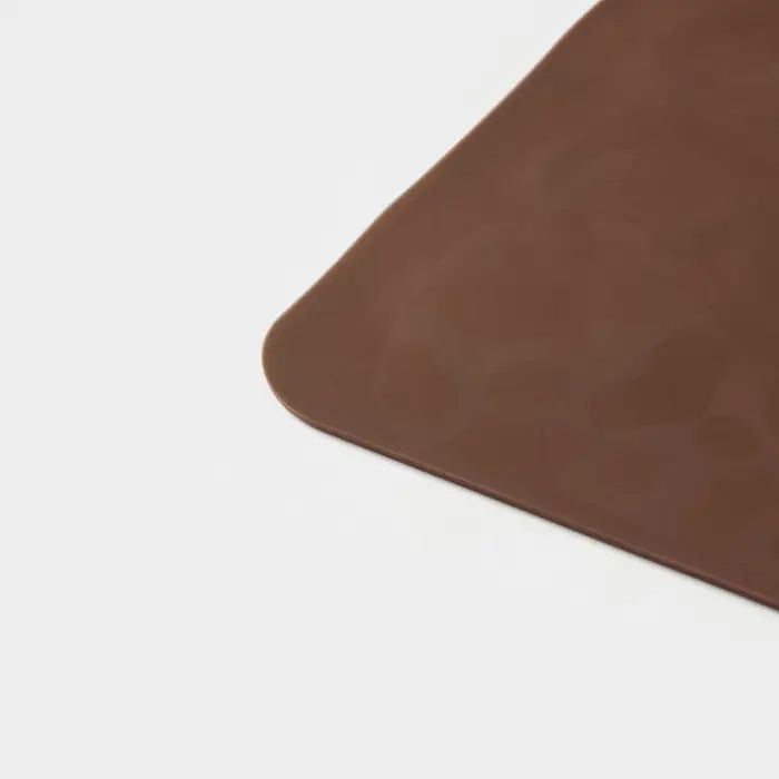 Коврик для выпечки макарун Доляна &laquo;Ронд&raquo;, силикон, 27&times;24.5 см, коричневый