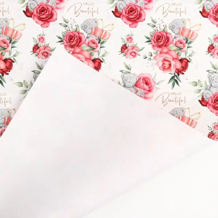 Бумага упаковочная глянцевая, «Розы», 70×100 см