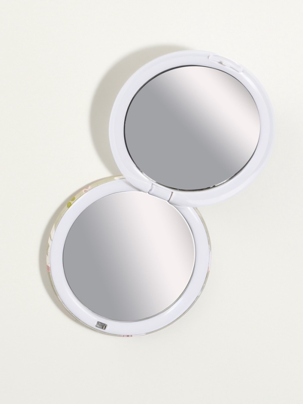 Зеркало складное «Единороги», d = 7,3 см, с увеличением, цвет оливковый