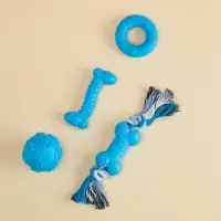 VETTA Набор игрушек для домашних животных, термопластичная резина, хлопчатобумажная веревка, 5 шт
