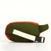 Сумка детская поясная на молнии, наружный карман, хаки, оранжевая