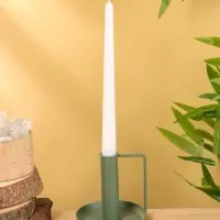 Подсвечник на 1 свечу текстурный с ручкой и блюдцем «Болотный», 10×10×9.5 +/- 0.5 см