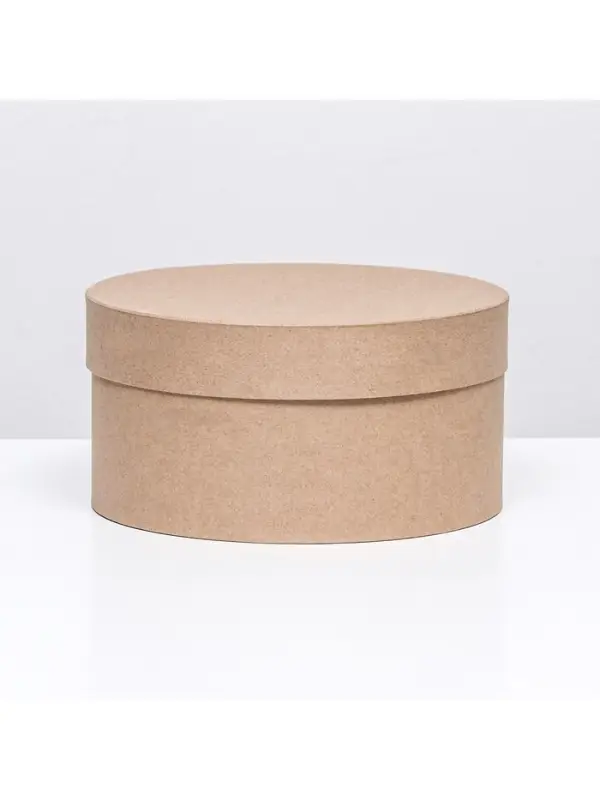 Коробка подарочная круглая, шляпная, крафт, 25&times;12 см