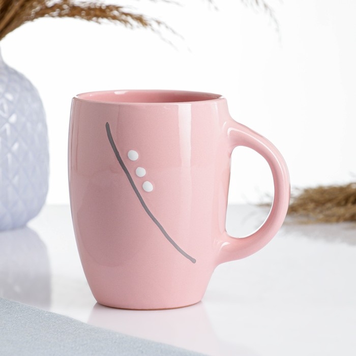 Кружка "Праздничная" 0,4л / 11,5х9,5см, зефир