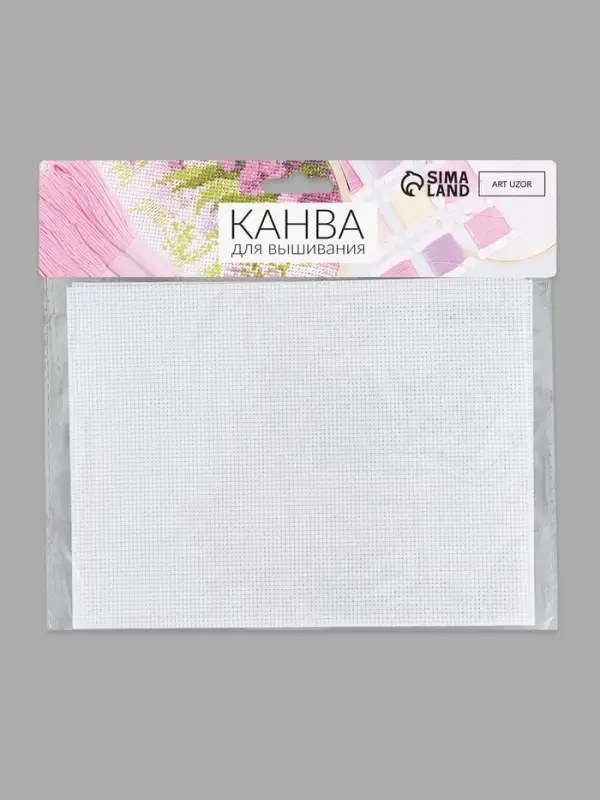 Канва для вышивания, №14, 30&times;20 см, белая