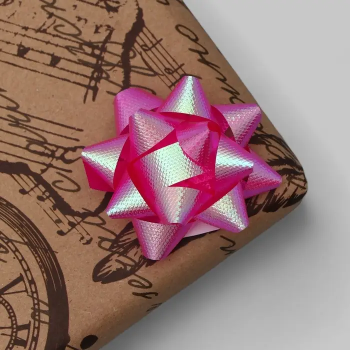 Подарочный Бант - звезда №5, 50 шт., для упаковки подарков, МИКС