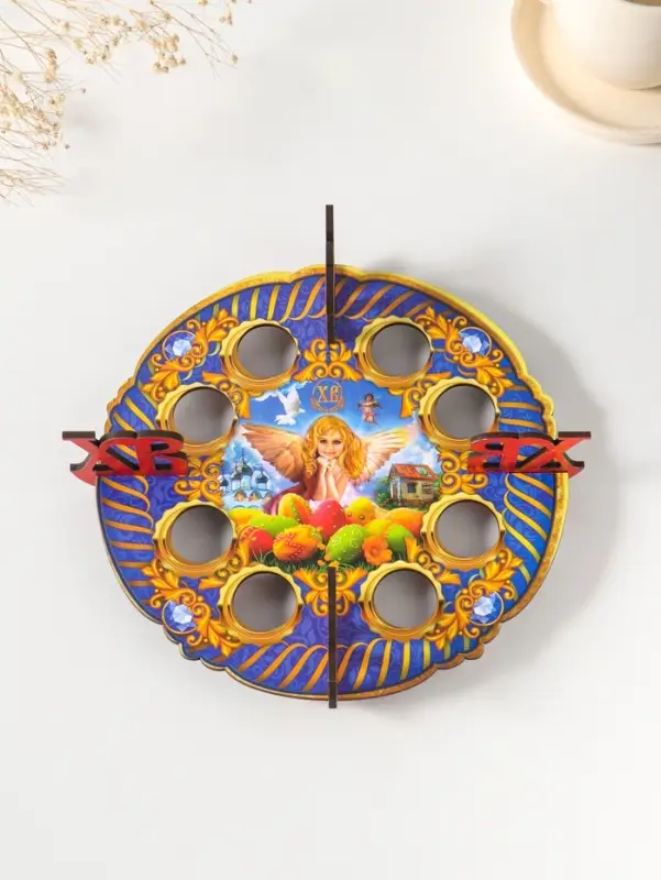 Подставка пасхальная на 8 яиц "Ангел".                                                   Диаметр под