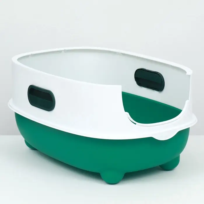 Туалет закрытый, 39&times;56&times;40 с, с УФ-лампой для уничтожения запаха, пластик, зелёный