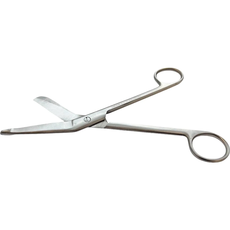 Ножницы для разрезания повязок с пуговкой, гориз/изогн, 180 мм, JO-21-122