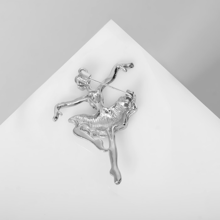 Брошь «Балерина» аллонже, цвет радужный в серебре Брошь «Балерина» аллонже, цвет радужный в серебре