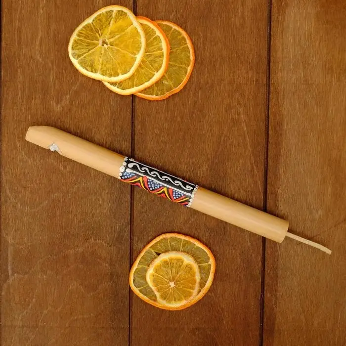 Сувенирный музыкальный инструмент "Свисток из бамбука с узором" МИКС 17х1,5х1,5 см