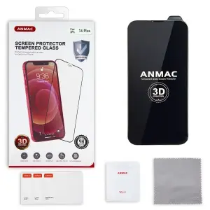 Защитное стекло для iPhone 14 Plus 3D ANMAC черное усиленное Арт. 1137414