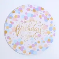 Подложка под торт усиленная, кондитерская упаковка, &laquo;С Днём Рождения&raquo;, 26 см, 2 мм