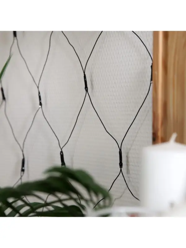 Гирлянда &laquo;Сеть&raquo; 1.6&times;1.6 м, IP20, тёмная нить, 144 LED, свечение тёплое белое, 8 режимов, 220 В