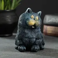 Фигурка гипс &laquo;Кот сидит&raquo;, серо-голубой, 10&times;9&times;11 см
