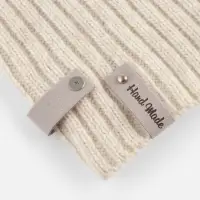 Бирка с кнопкой Hand made, 8&times;1.5 см, 10 шт., серая