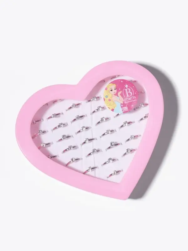 Кольцо детское Выбражулька «Как у мамы», кристалл 4 мм, белое в серебре, безразмерное Кольцо детское Выбражулька «Как у мамы», кристалл 4 мм, белое в серебре, безразмерное