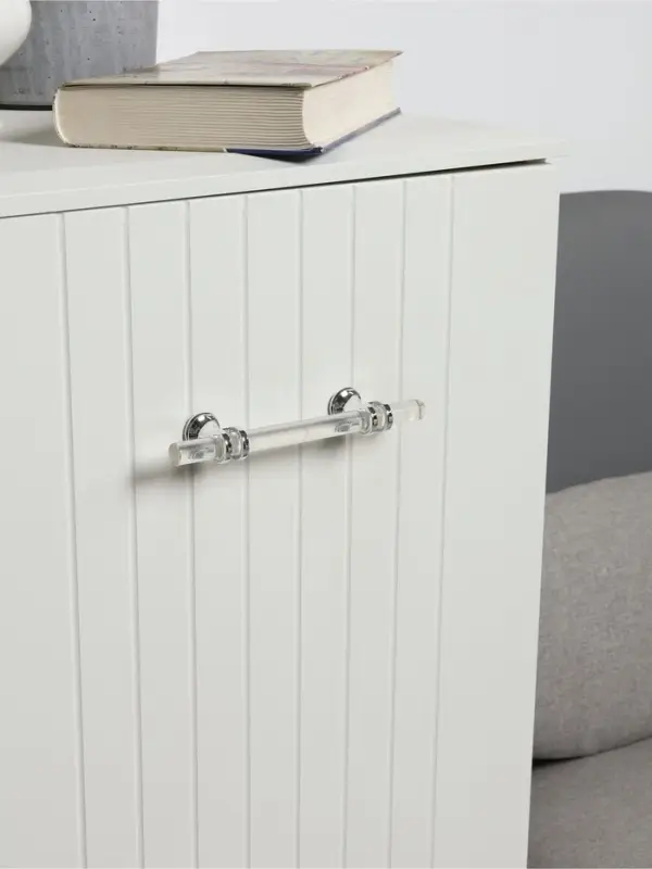 Ручка-скоба CAPPIO PK106, м/о 96 мм, d=12 мм, пластик, цвет прозрачный/хром