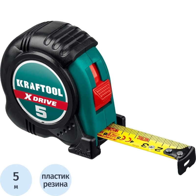 Рулетка KRAFTOOL  X-Drive, 5 м х 19 мм (34122-05-19)