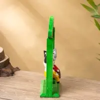 Сувенир интерьерный "Кошечки на качелях" 15х7х25 см, дерево, цв. зелёный