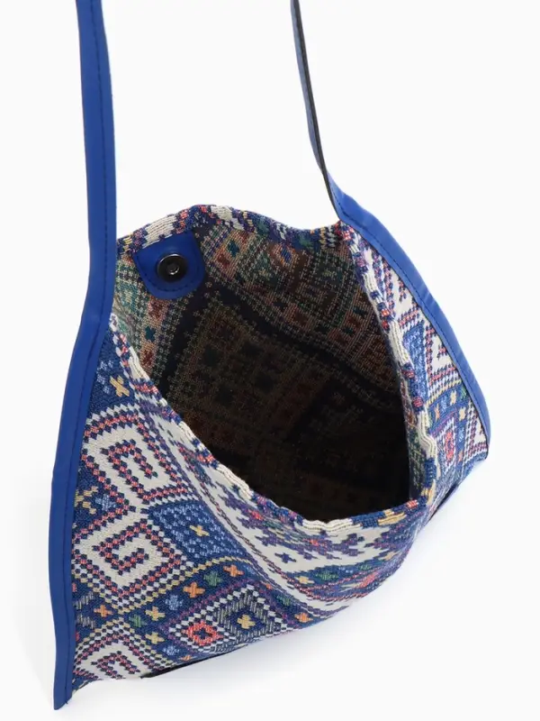 Сумка - шоппер женская на магните, 35&times;6&times;29 см, синяя