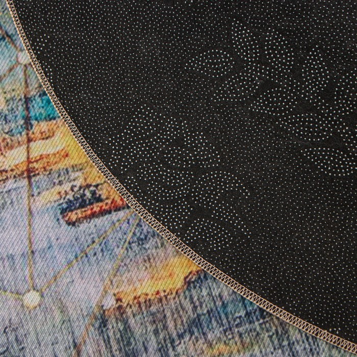 Коврик для дома Доляна «Луара», цвет жёлтый, окантовка МИКС Коврик для дома Доляна «Луара», цвет жёлтый, окантовка МИКС