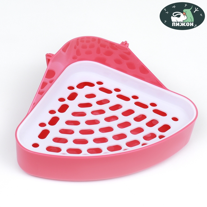 Туалет угловой для кроликов и хорьков, 24 х 18 х 11 см, красный Туалет угловой для кроликов и хорьков, 24 х 18 х 11 см, красный