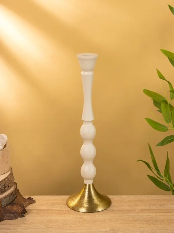 Подсвечник на 1 свечу "Фисташковый" 10,5х10,5х34,5 см