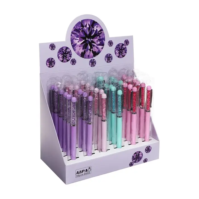 Ручка гелевая Calligrata &laquo;Стразы&raquo;, синий стержень, узел 0.5 мм, МИКС