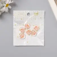 Металлический элемент, декоративная подвеска «Арт Узор. Кошачья лапка», эмаль, бело-розовый, 1.7×1.5 см Металлический элемент, декоративная подвеска «Арт Узор. Кошачья лапка», эмаль, бело-розовый, 1.7×1.5 см