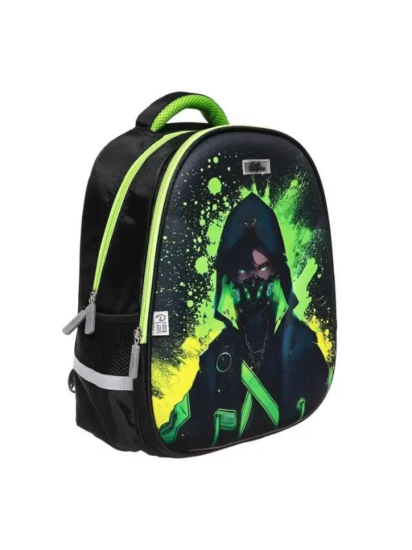 Рюкзак школьный, каркасный, 39&times;30&times;14 см &laquo;В маске&raquo;