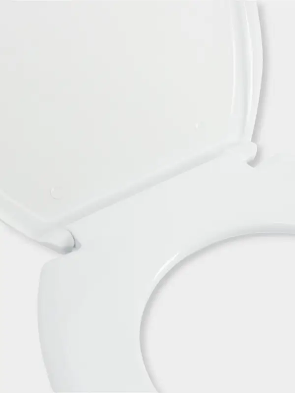 Сиденье для унитаза &laquo;Декор. Белый мрамор&raquo;, 44&times;36 см, с крышкой, белое