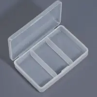 Органайзер для хранения мелочей, 3 ячейки, 11&times;7&times;2.5 см, прозрачный