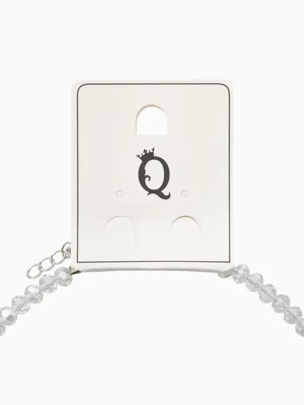 Чокер из бисера &laquo;Хрусталь&raquo;, разноцветный в серебре, 36 см + 5 см доп, цепочка