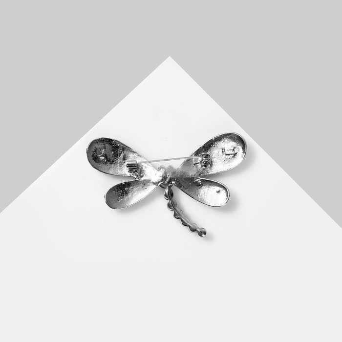 Брошь «Стрекоза» геометрия, цвет синий в серебре Брошь «Стрекоза» геометрия, цвет синий в серебре