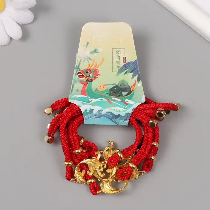 Браслет - талисман фэншуй &laquo;Растительный узор&raquo;, набор 5 шт., регулируемая длина