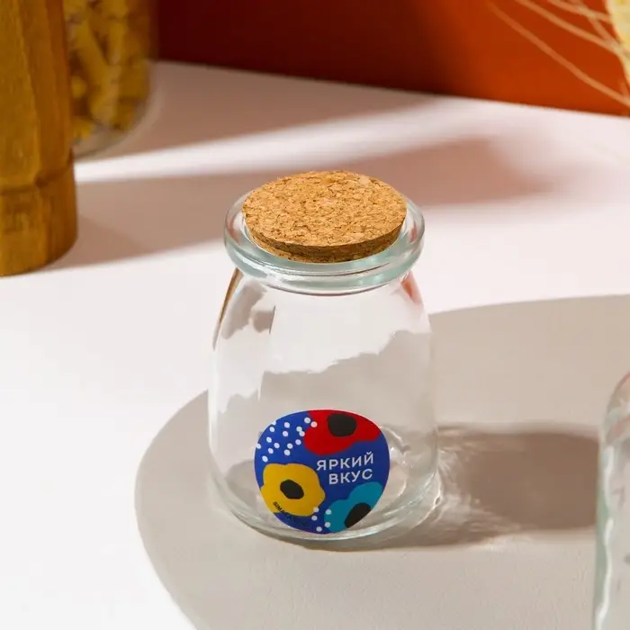 Банка для хранения сыпучих продуктов и круп &laquo;Яркий вкус&raquo;, 150 мл