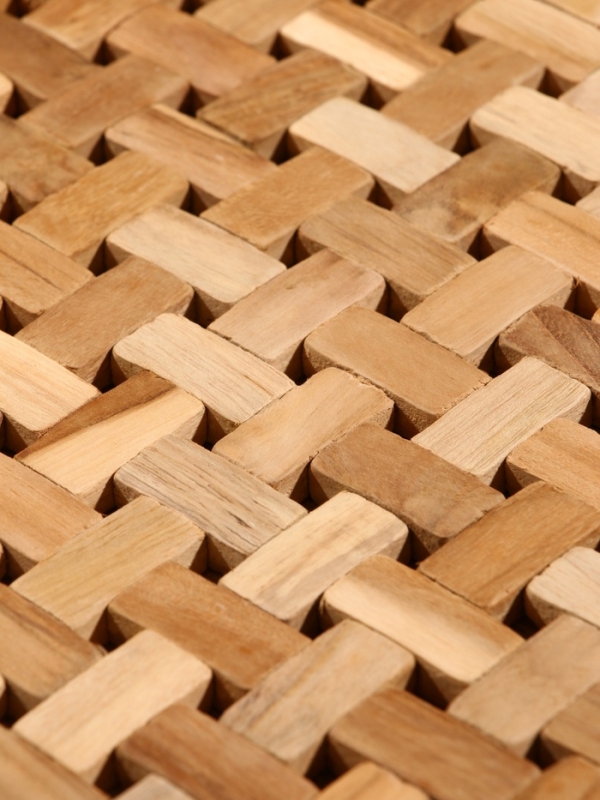 Коврик из тикового дерева, 40х30х0,7 см