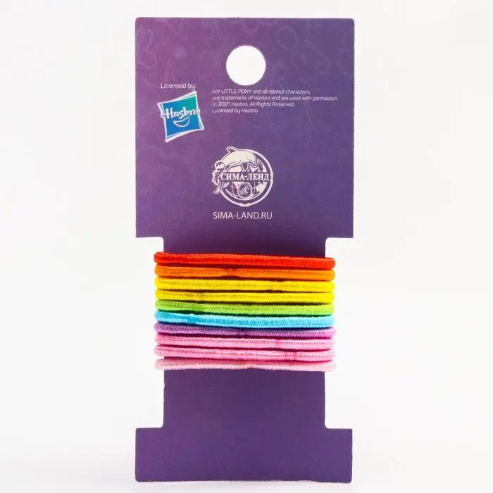 Резинки для волос разноцветные, 10 шт, "Рарити", My Little Pony МИКС