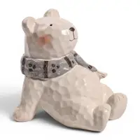 Фигурка декоративная &laquo;Белый мишка в шарфике&raquo;, 12&times;9&times;12 см