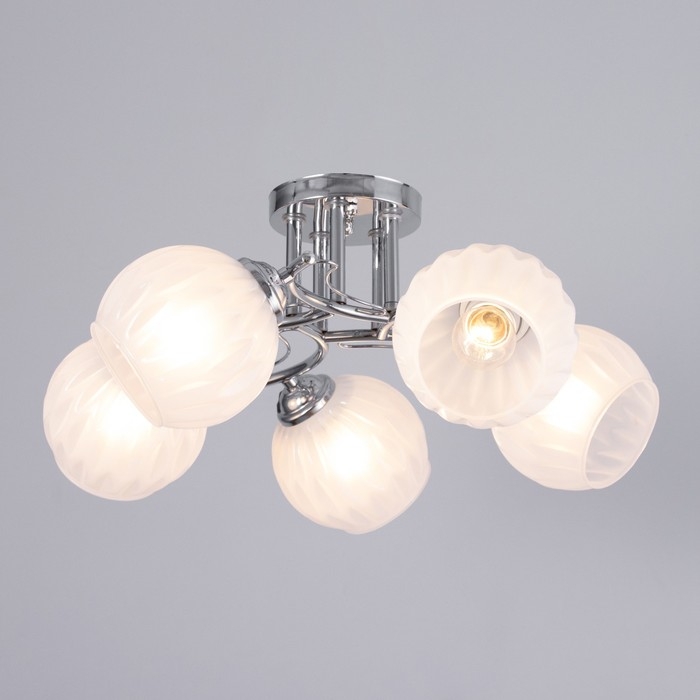 Люстра Люстра "Селена" 5х40Вт Е27 Хром 52х52х21см