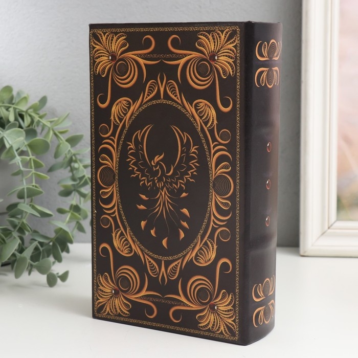 Сейф-книга дерево кожзам Сейф-книга дерево кожзам "Русские народные сказки" 21х13х5 см