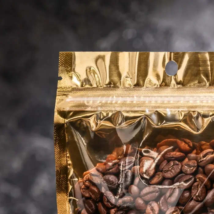 Пакет дой-пак, матовый, золотой, с прозрачной стенкой,14 х 20 х 8 см Пакет дой-пак, матовый, золотой, с прозрачной стенкой,14 х 20 х 8 см