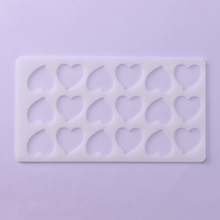 Форма для шоколада «Флирт», силикон, 18 ячеек, 21×11×0,3 см, цвет прозрачный