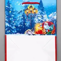 Пакет подарочный новогодний ламинированный, &laquo;На встречу Новому Году&raquo; , 18&times;10&times;22.3 см