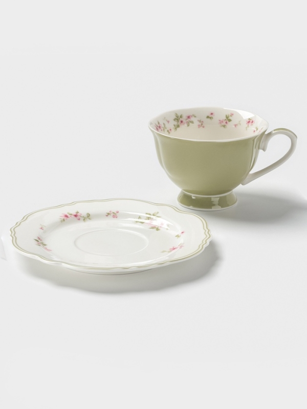 Чайная пара 220 мл WY "Spring flowers"