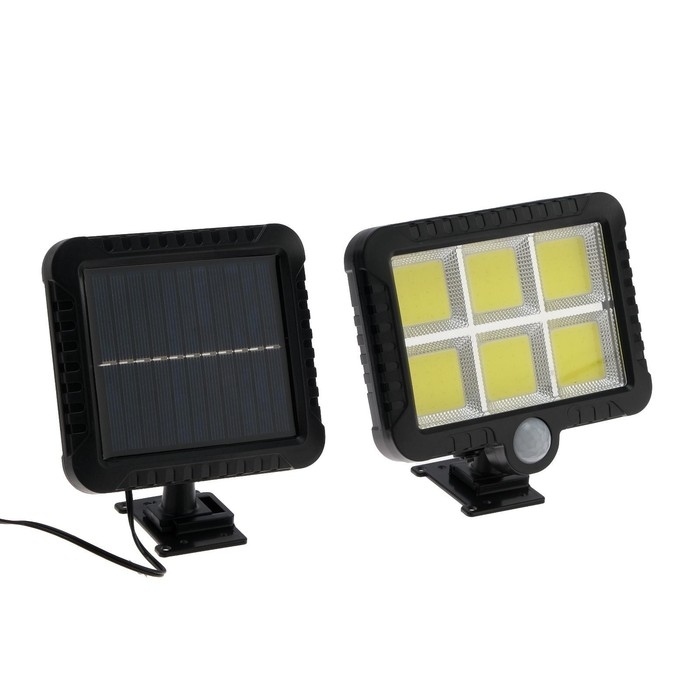 Светодиодный прожектор на солнечной батарее 18 Вт, выносная панель, 15×11×4 см, 6500К Светодиодный прожектор на солнечной батарее 18 Вт, выносная панель, 15×11×4 см, 6500К